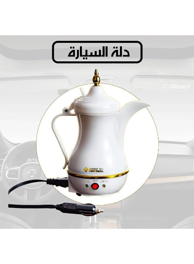 Gulf Dalla Arab Gulf Dalla Arabic Kehwa Tea & Coffee Maker with Car Charger Adapter, Includes Travel Bag & Cup – Portable Traditional Dalla for Travel - Image 4
